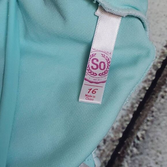 SO one-piece Swimsuit x- LARGE 16 Girls - Picture 4 of 4